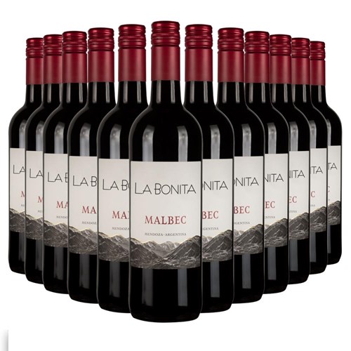 Case of 12 La Bonita Malbec 75cl Red Wine